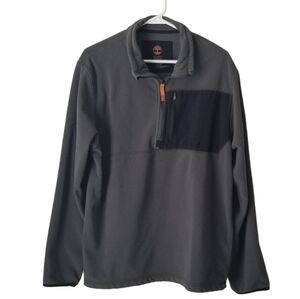 Timberland 1/4 Zip Fleece Pullover  Size L Dark Gray